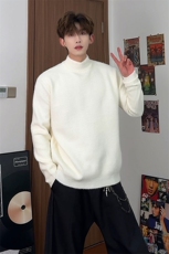 软糯慵懒风半高领毛衣男修身针织衫高级感打底衫ZB7182-特价P45，男装T恤，电商A007
