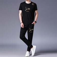 D951062021夏季新款高端商务高品质套装男韩版透气男装，男装套装，电商B360