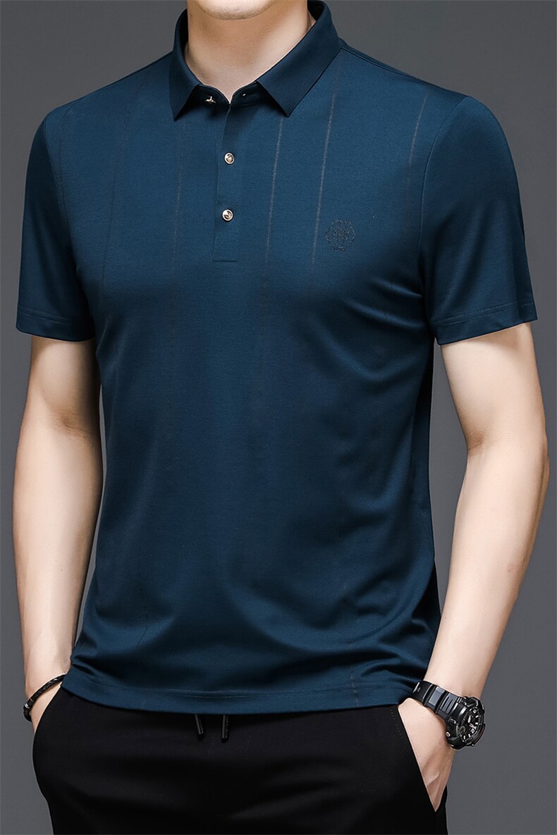 POLO衫男上衣半袖男装衣服男士体恤衫T恤潮牌休闲翻领爸爸短袖男,男装T恤,电商B212（原钱塘6029）