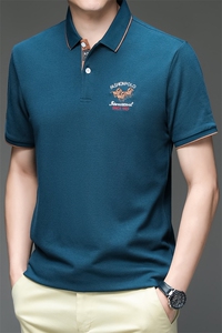 polo衫男夏季免烫短袖t恤男高级感商务休闲半袖体恤HMQ320-P58图片
