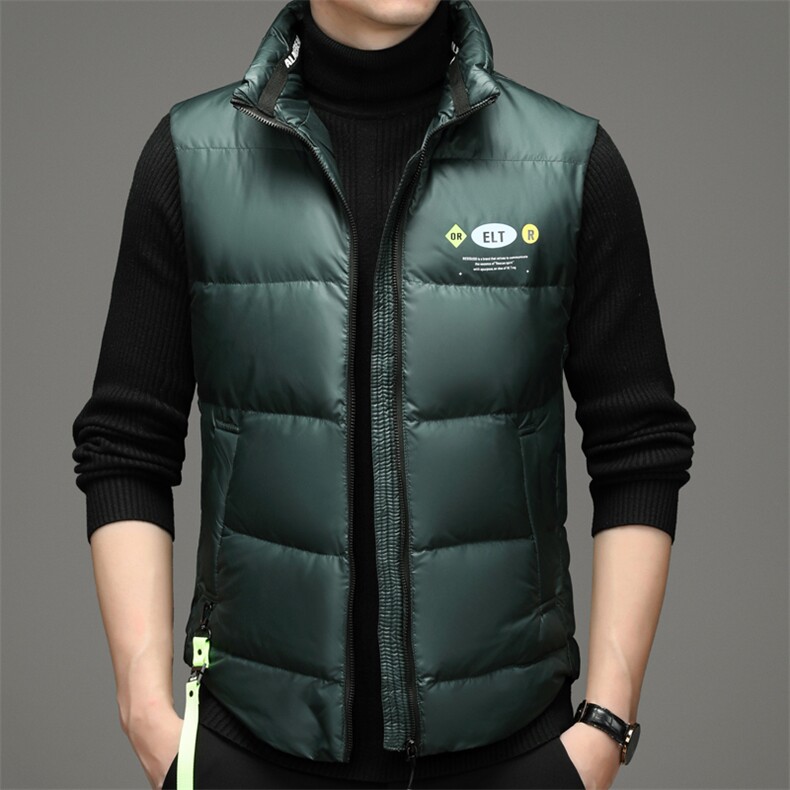 2023冬季新款休闲白鸭绒羽绒服中年男士立领马甲男SFT98868-P145,男装背心/马甲,电商B212（原钱塘6029）