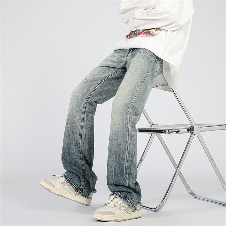 美式高街水洗直筒牛仔裤潮流宽松休闲裤A161-S2379-P55,男装牛仔裤,电商A161