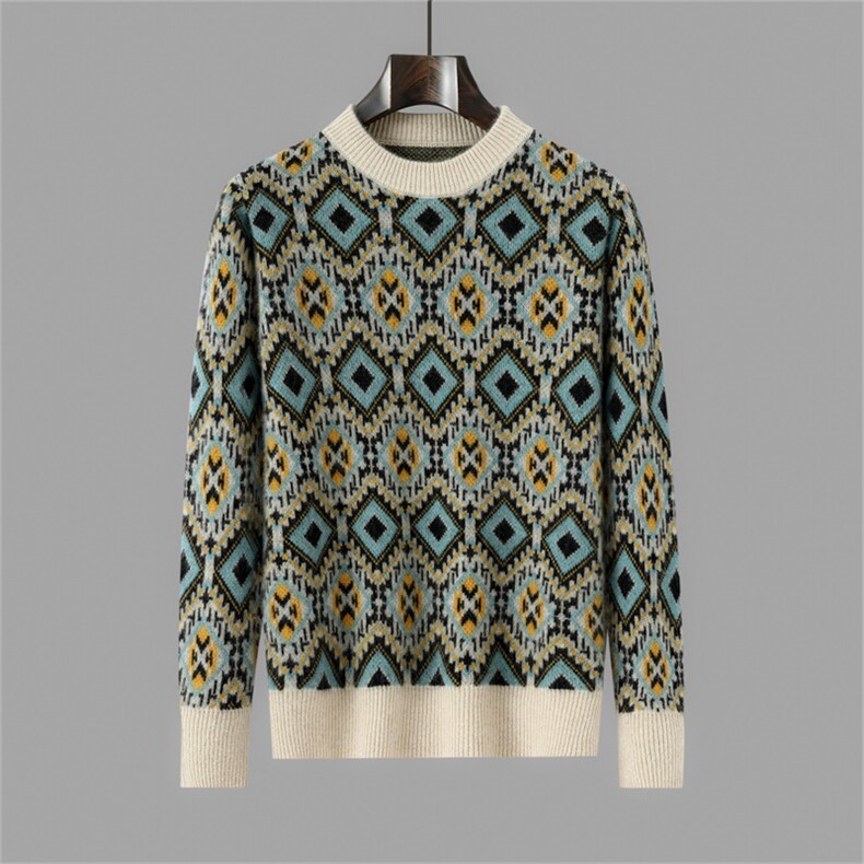 2025年秋季直筒型时尚百搭通勤简约休闲，男装羊毛衫，琳华羊绒