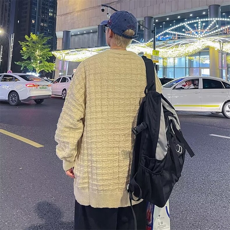秋冬款时尚潮男百搭宽松圆领鹿毛绒卫衣,男装针织衫/毛衣,四季星座218-1