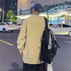 秋冬款时尚潮男百搭宽松圆领鹿毛绒卫衣，男装针织衫/毛衣，四季星座218-1