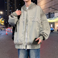 2026春季时尚休闲夹克外套男青少年宽松连帽男，男装夹克，星座1206-1（原A206-1）