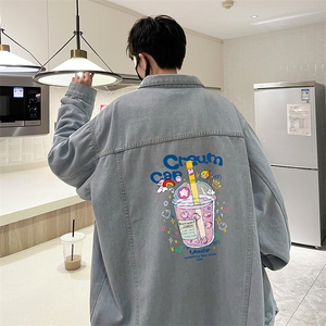 牛仔夹克男大码牛仔外套男茄克 NJ77332-P60加绒款-P75图片