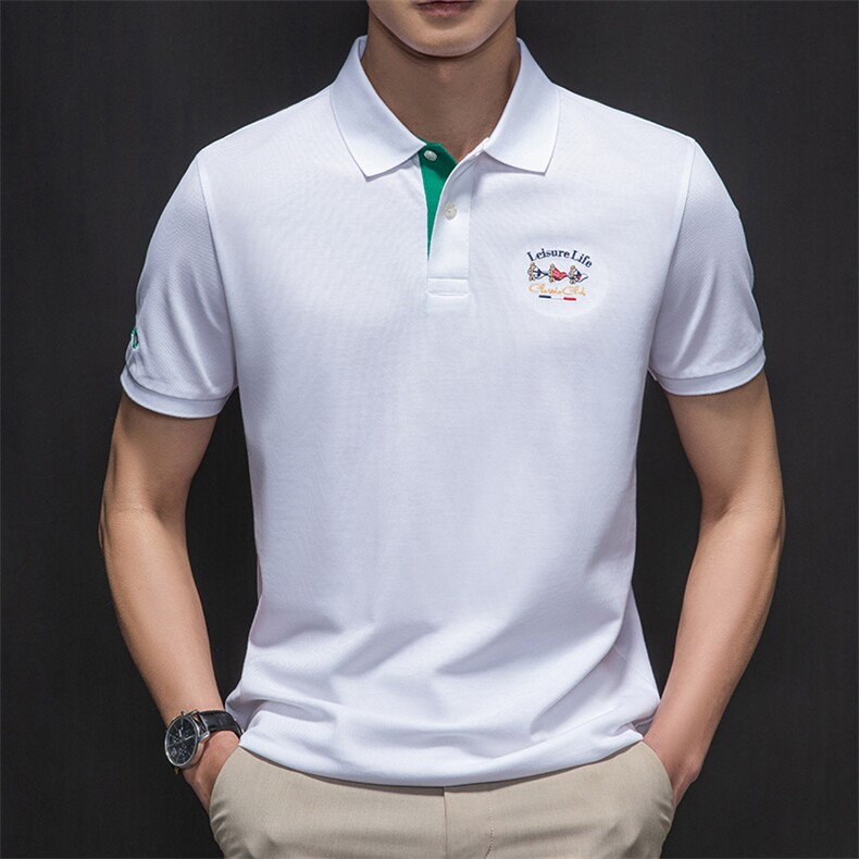 夏季新款男士翻领短袖t恤中年有领男装上衣服休闲POLO衫,男装T恤,电商B212（原钱塘6029）