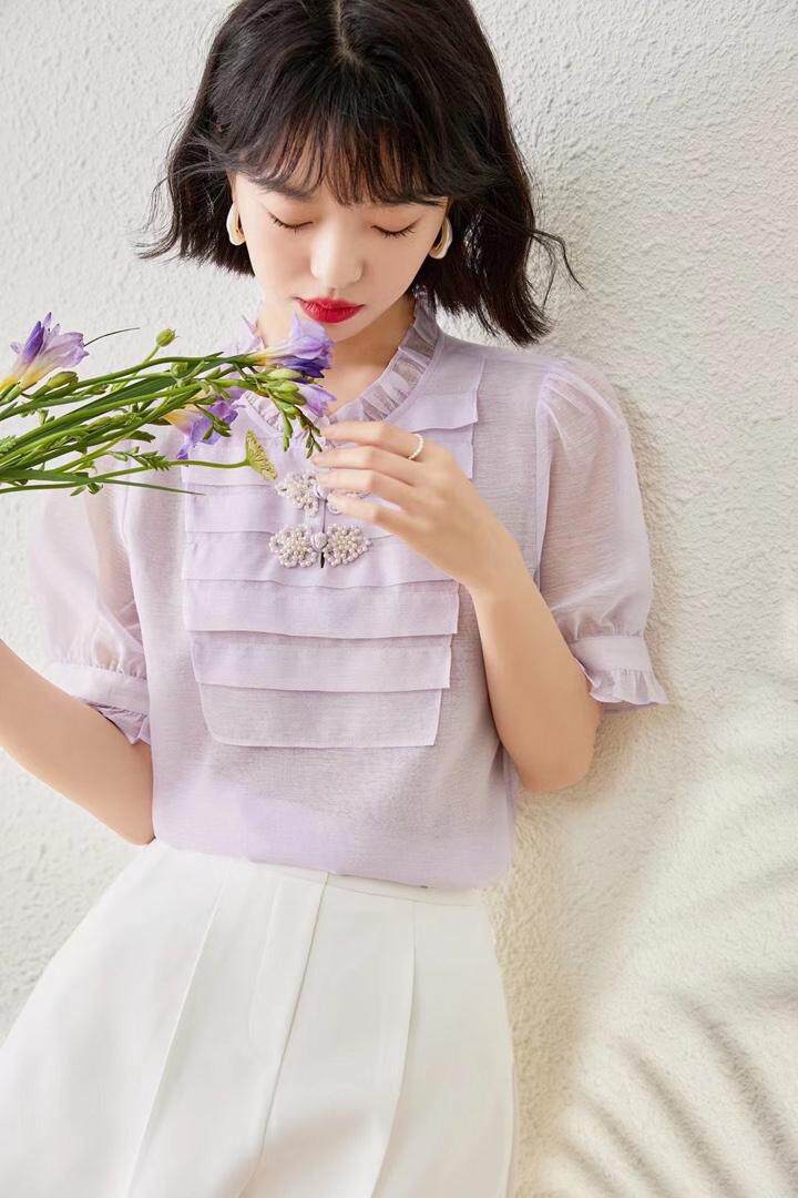 现货，1111#，四色重工上衣，压皱盘扣，，其它，束索