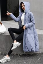 棉衣女2021年新款冬季中长款过膝韩版宽松面包服羽绒棉服，女装棉衣/棉服，海爱依仁