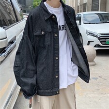 春秋外套男潮痞帅牛仔夹克韩版工装港风宽松上衣休闲百搭522-p55,男装夹克,星座1008-1