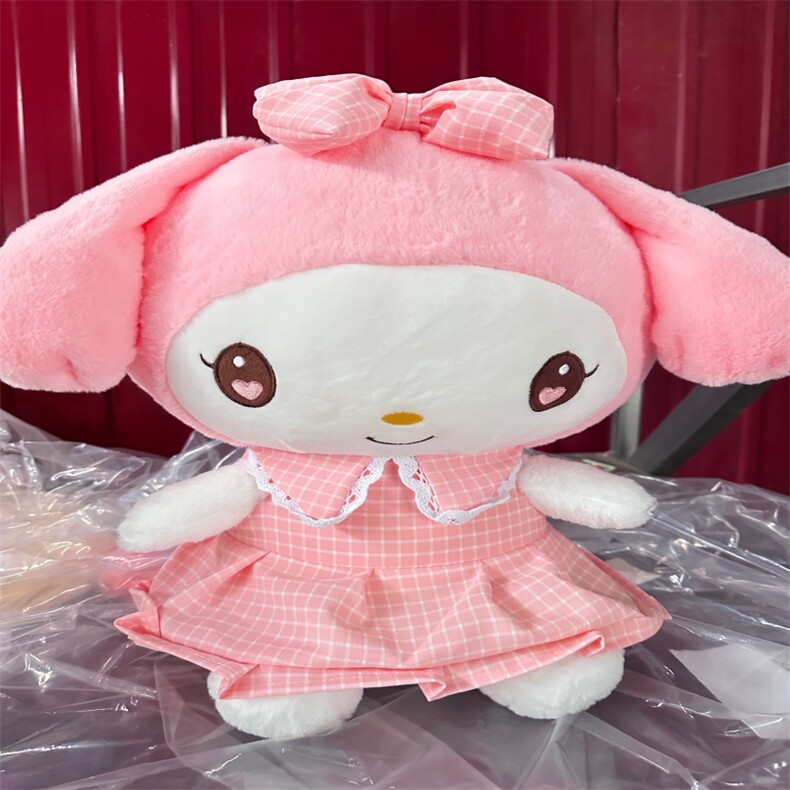 格子美乐蒂，双强毛绒玩具