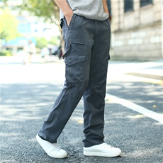 秋装多口袋工装裤宽松休闲长裤加肥加大码S-7XL1603，男装休闲裤，星座802