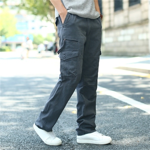 秋装多口袋工装裤宽松休闲长裤加肥加大码S-7XL 1603图片