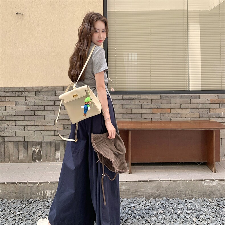 设计感不规则短袖套装女2025夏新款休闲系带上衣显瘦阔腿裤套装女,女装套装/套裙,浙宝220