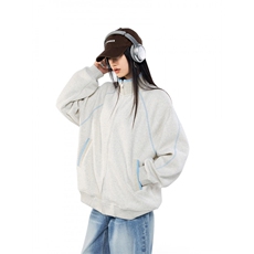 网图美式哈苏线运动外套男女情侣款2026春季新款开衫卫衣特P68，女装短外套，电商C306-1