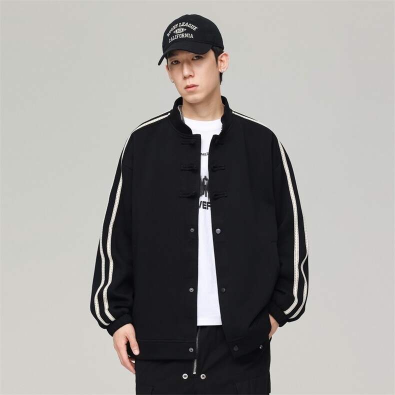 2024设计感新中式立领宽松防晒衣风盘扣男士夹克外套0666P105，男装夹克，电商A400（原B301）