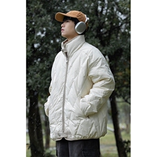 JY596-P75菱格立领棉衣男美式复古保暖宽松高级情侣面包服网图，男装棉衣，星座1501-3