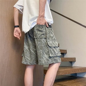 主推短裤工装多口袋男宽松大码沙滩裤中裤五分裤DK13-P32图片