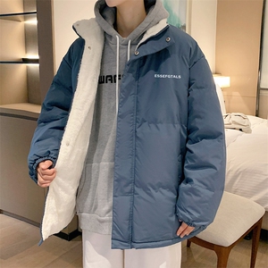 ！2023秋冬简约字母印花男士加绒棉衣立领棉服外套MY101特P78图片