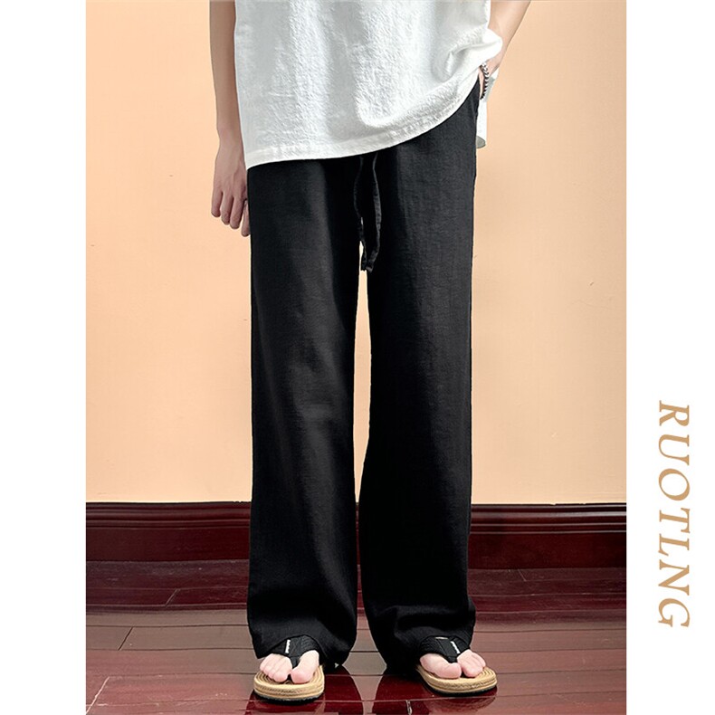2025现货新款垂感阔腿裤宽松休闲，男装休闲裤，电商A351