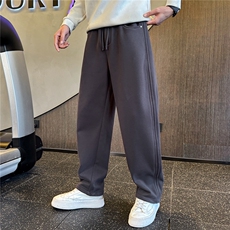 加绒加厚裤子男款冬季2025新款美式休闲弯刀裤A313-18232-P68，男装卫衣，电商A313