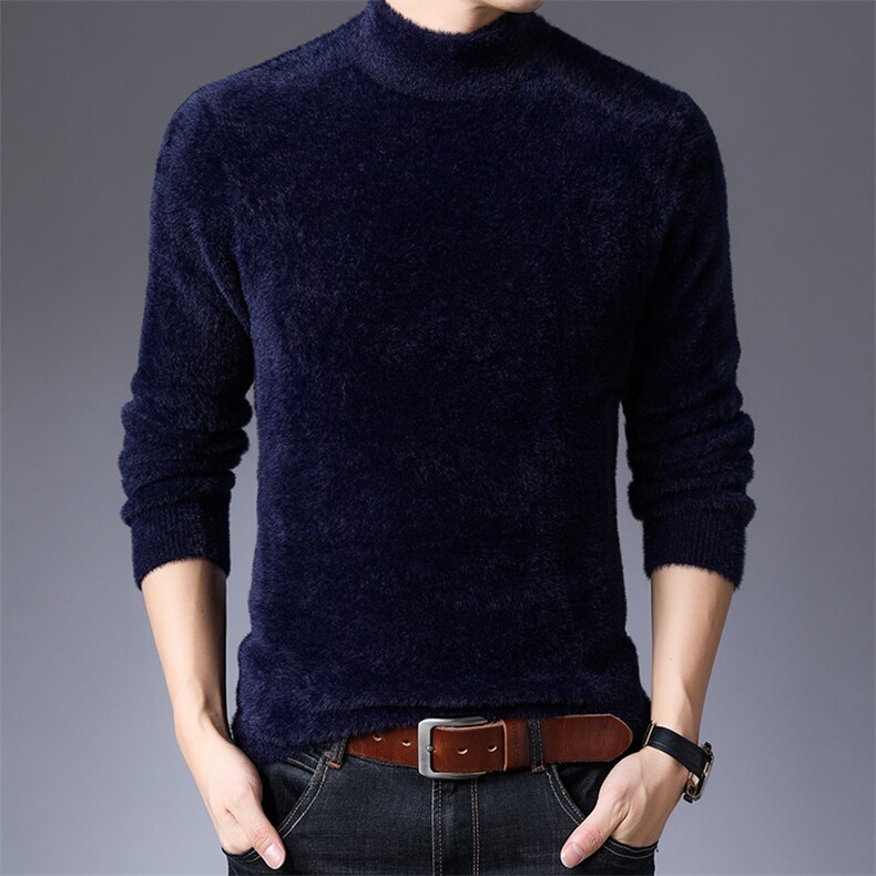2023冬季休闲羊毛针织衫纯色毛衣爸爸装时尚上衣CY980288-P105，男装针织衫/毛衣，电商B212（原钱塘6029）