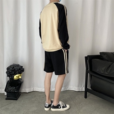 夏季套装男女情侣中性潮流韩版网红潮牌ins港风宽松K56P65控78，男装休闲裤，电商A102B