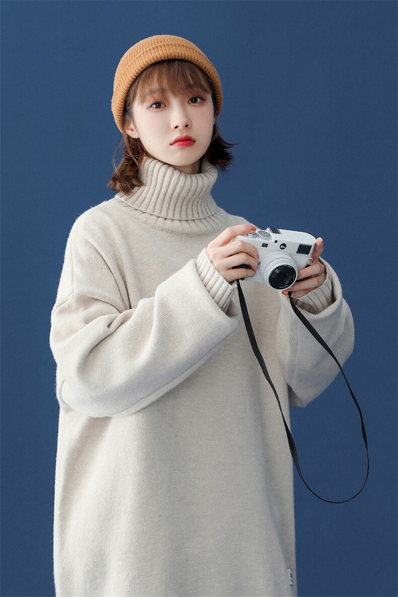 @中性风冬新款2021毛衣高领纯色针织衫上衣A125-C013-P65女类，男装针织衫/毛衣，电商A125