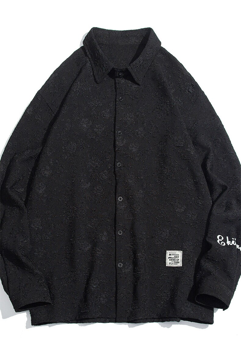 1白底花型衬衫男大码M-5XL情侣风衬衫男长袖CCS8734P45控59,男装衬衫,星座226-2