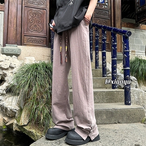 XZ616 春夏季新款新中式盘扣设计款休闲裤 TY2445 特P30控58图片
