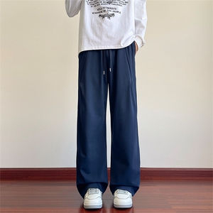 YK86100-P35 人棉60%锦纶32%氨纶8% 藏青色美式休闲卫裤男秋冬季图片