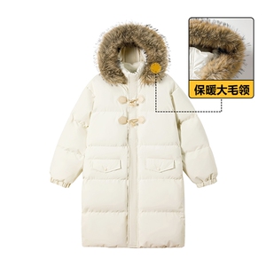 现货 中长款棉衣男冬季加厚棉袄宽松连帽毛领棉服外套M107-P120图片