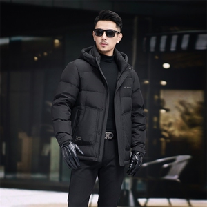 男装羽绒服YR8612新品主推95绒帽款面包服雪*飞活帽斜纹提花面料图片