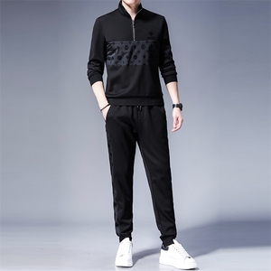 SA5501-2钱塘2020-2冬季加绒加厚商务休闲简约中年男士套装P150图片