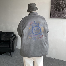 麂皮绒棉衣男大码立领棉袄子男羽绒棉服JM87180-P110，男装棉衣，电商A040