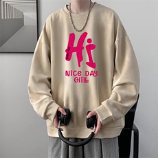 麂皮绒卫衣男大码重磅长袖t恤男JW81418-P35，男装T恤，电商A040