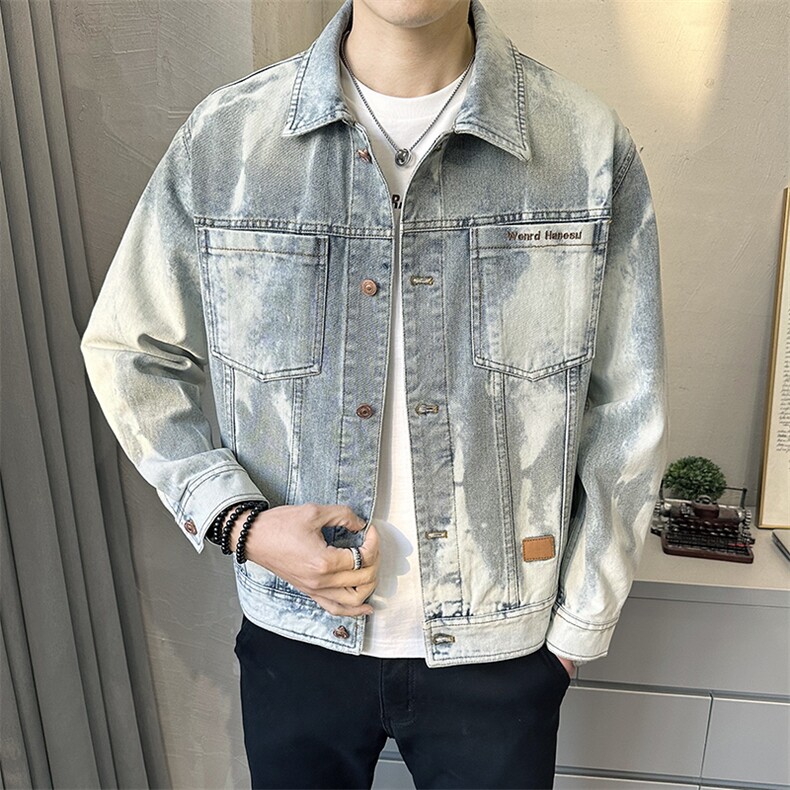 C317-1731-P145复古水洗牛仔外套男装夹克春秋款2025,男装夹克,电商C317