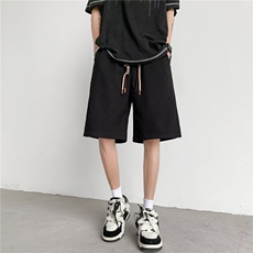 休闲裤宽松型时尚潮牌纯色直筒流行潮夏季男原宿五分裤K3938-P28，男装牛仔裤，星座412