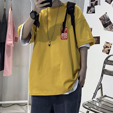 T008常年款男士休闲字母印花T恤衫外套圆领半袖五分袖TEE男女中性，男装T恤，星座115A-3
