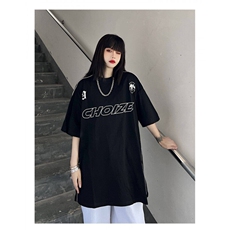 美式高街重磅短袖t恤女夏季潮牌2025新款设计感小众复古欧美上衣，男装T恤，星座506A