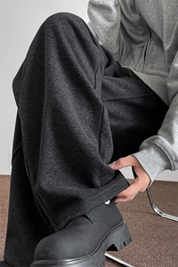 8XL-M 高品质含羊毛！雪尼尔卫裤加厚休闲阔腿裤男K9117P108控138图片
