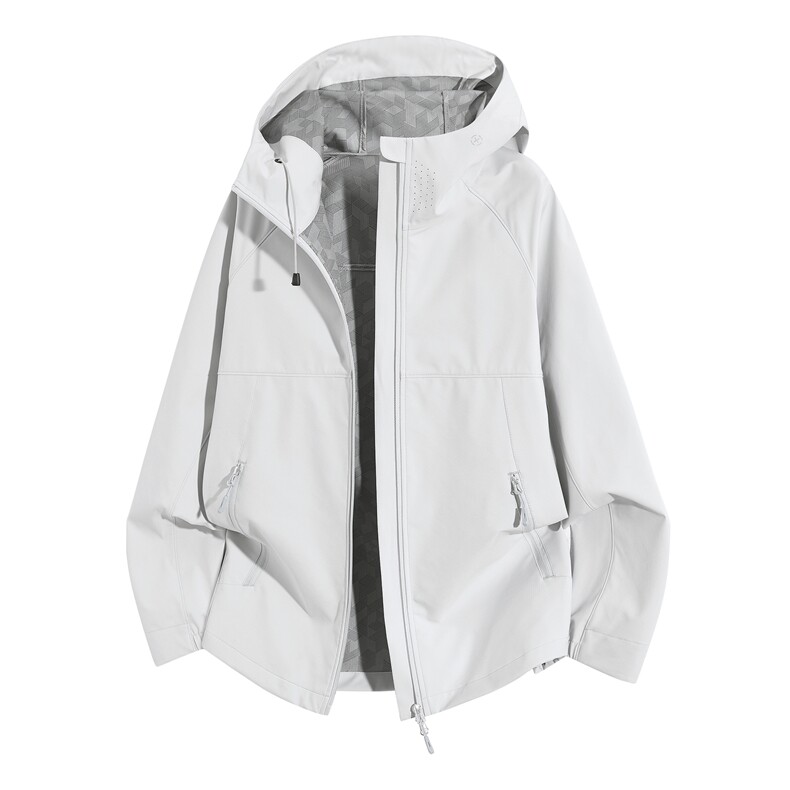 新款户外运动登山情侣款多色连帽工装冲锋衣软壳外套CF2618-特P50，男装夹克，星座1403A