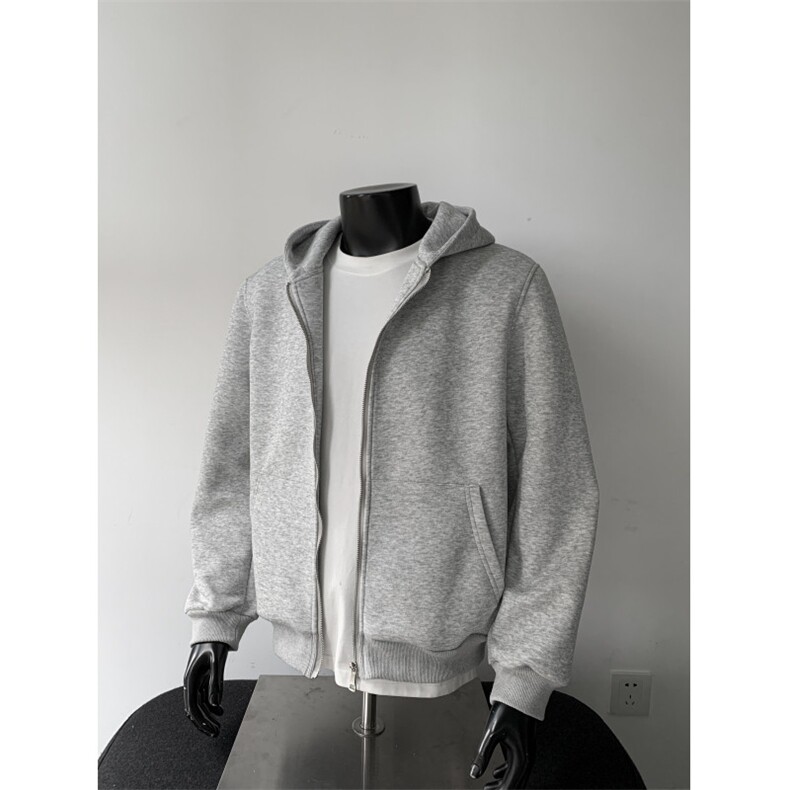 WY806-尺码M-3XL-P48-cleanfit重磅硬挺连帽衫美式拉链开衫卫衣,男装卫衣,星座1811B
