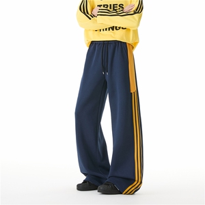 抖音品质美式条纹潮流三条杠百搭休闲卫裤B315-K25348-特p40控78图片