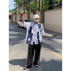 夏季新款衬衫潮流慵懒男方领衬衫MC29P34，男装衬衫，星座1116-2