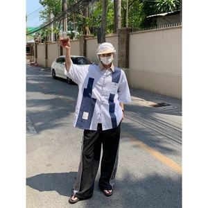 夏季新款衬衫潮流慵懒男方领衬衫MC29P34图片