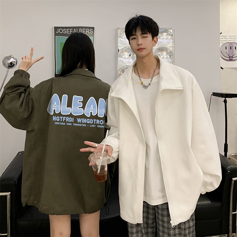 麂皮绒夹克男大码立领褂子外套JK85291-P68加绒款-P78,男装夹克,电商A040