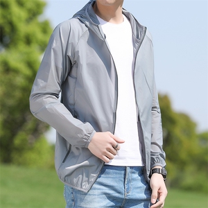 F8569夏季男士户外防晒衣皮肤衣连帽长袖超薄防晒夹克P50图片