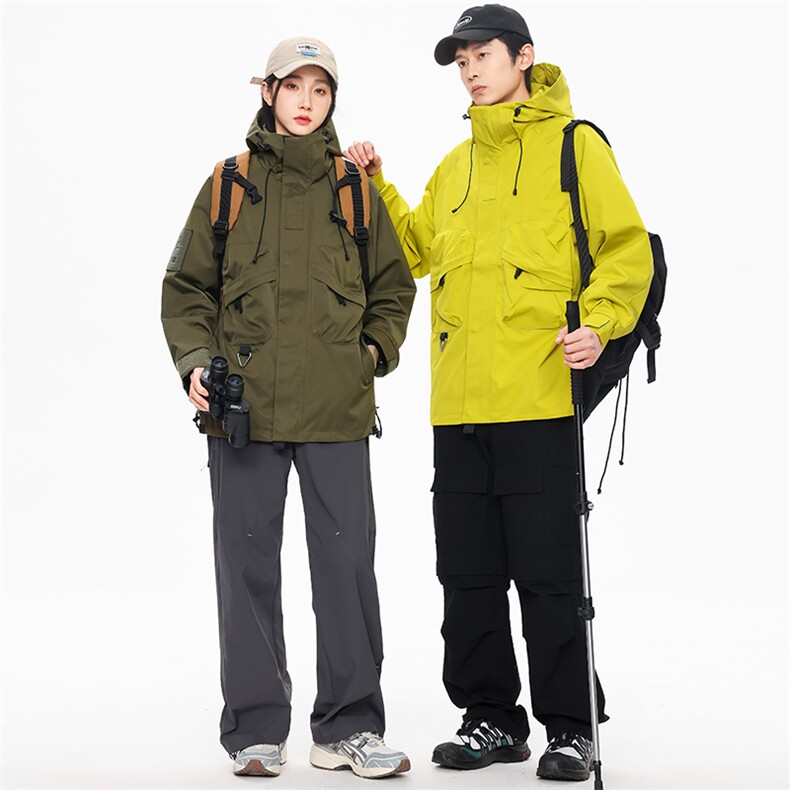 无影墙连帽冲锋衣情侣外套防风防水登山服夹克男JK2353-P68,男装夹克,星座717